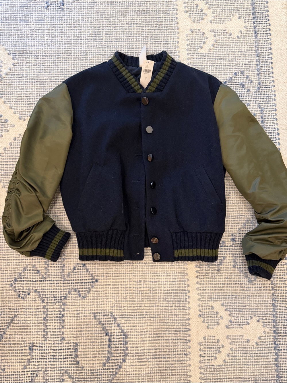 dolan Navy and Olive Green Bomber Jacket